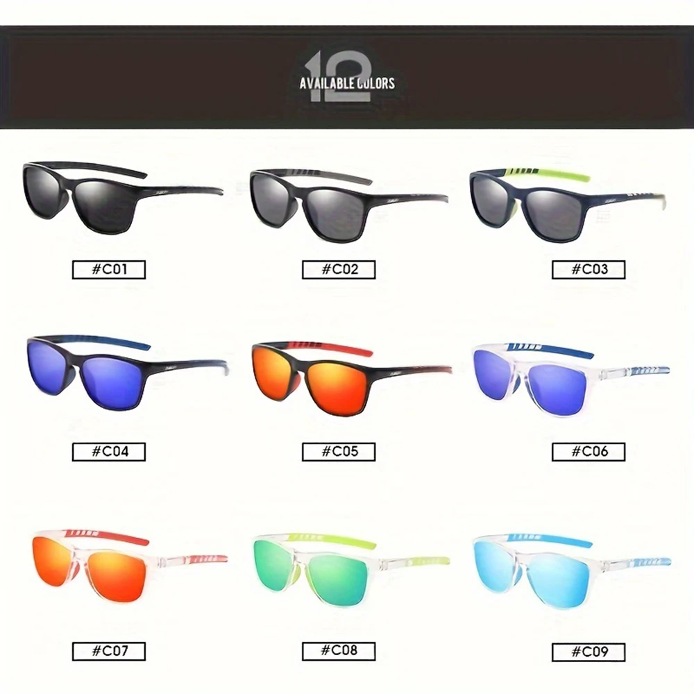 DUBERY Polarized Full Rim Fashion Sunglasses For Men And Women 9 Colors Model 202