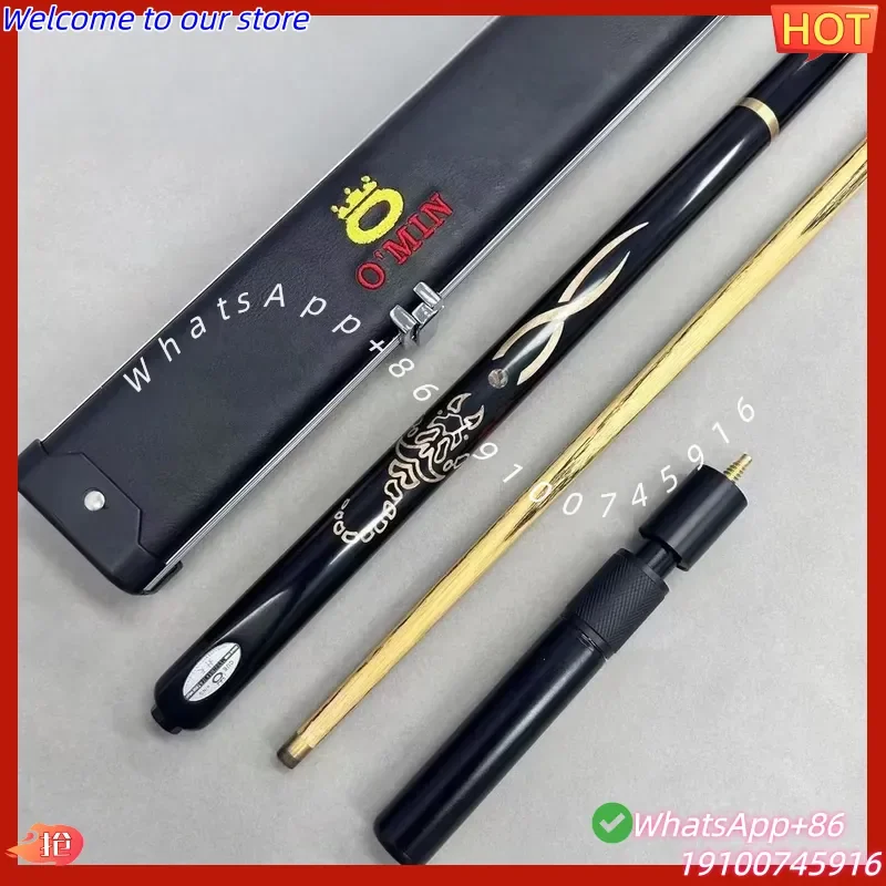 

2026Hot O'MIN/mystery sealed Day Billiard Cue 10mm Small Head 3/4 Split Snooker Black Eight Hand Carved Rod Ebony 145cm