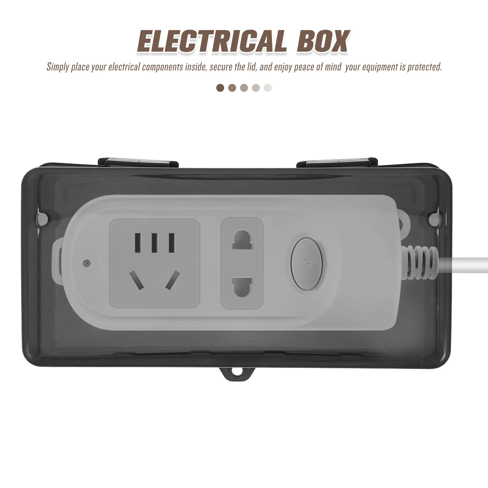 Robust Outdoor Waterproof Electrical Box Weatherproof Enclosure Box for Power Strips Extension Cords Outdoor Switches Rain Wind