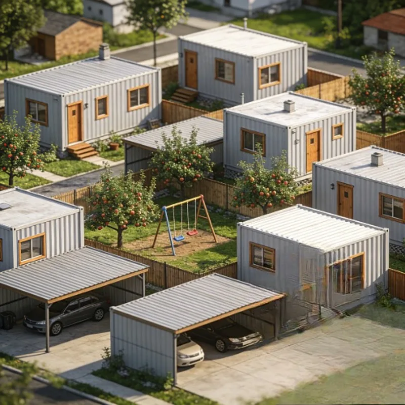 Mobile Modular Prefab Home Hurricane Resistant 2-Bedroom with Bathrooms for Easy Transportation
