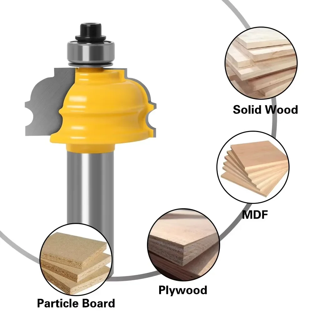 1PC 1/2" 12.7MM Shank Milling Cutter Wood Carving Architectural Molding Router Bit Line knife Woodworking cutter Tenon Cutter