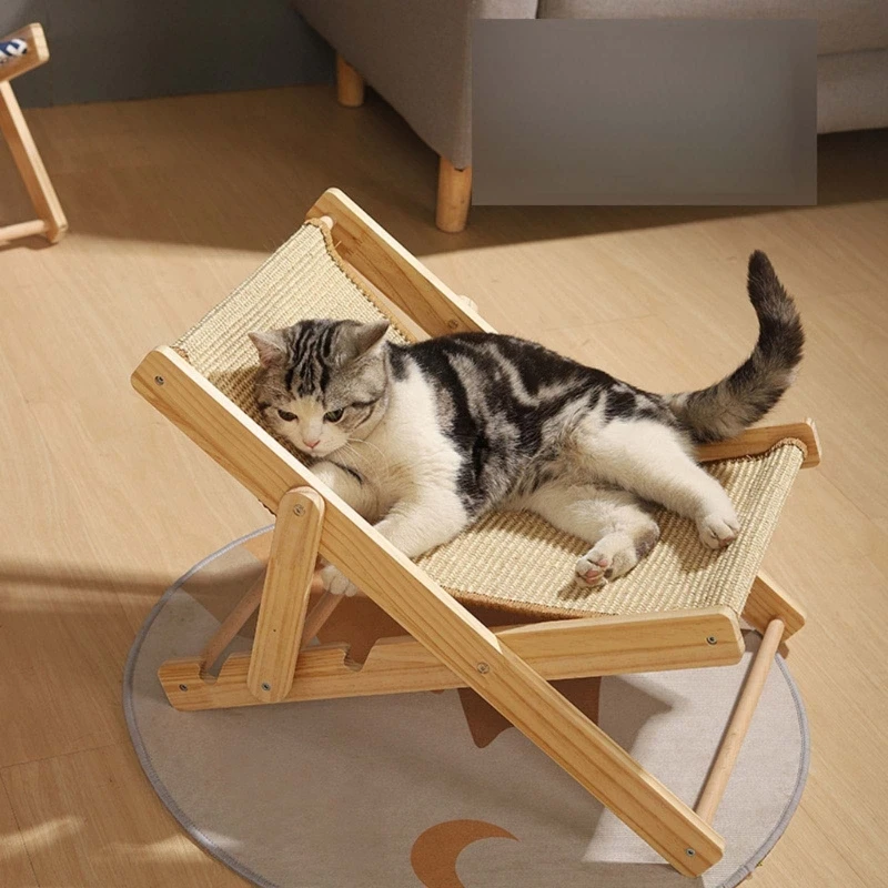 Durable Deck Chair Scratching Furniture for Cat Scratch Playing, Grinding Claws for Protecting Furniture