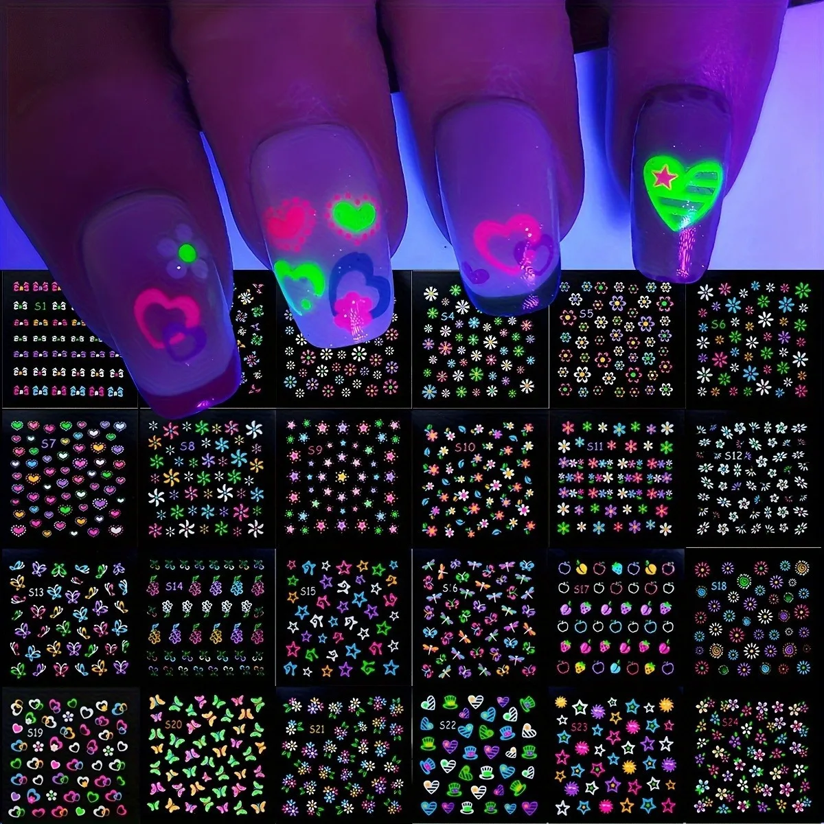30 feuilles d'autocollants pou - Glow In Dark Stars avis et prix