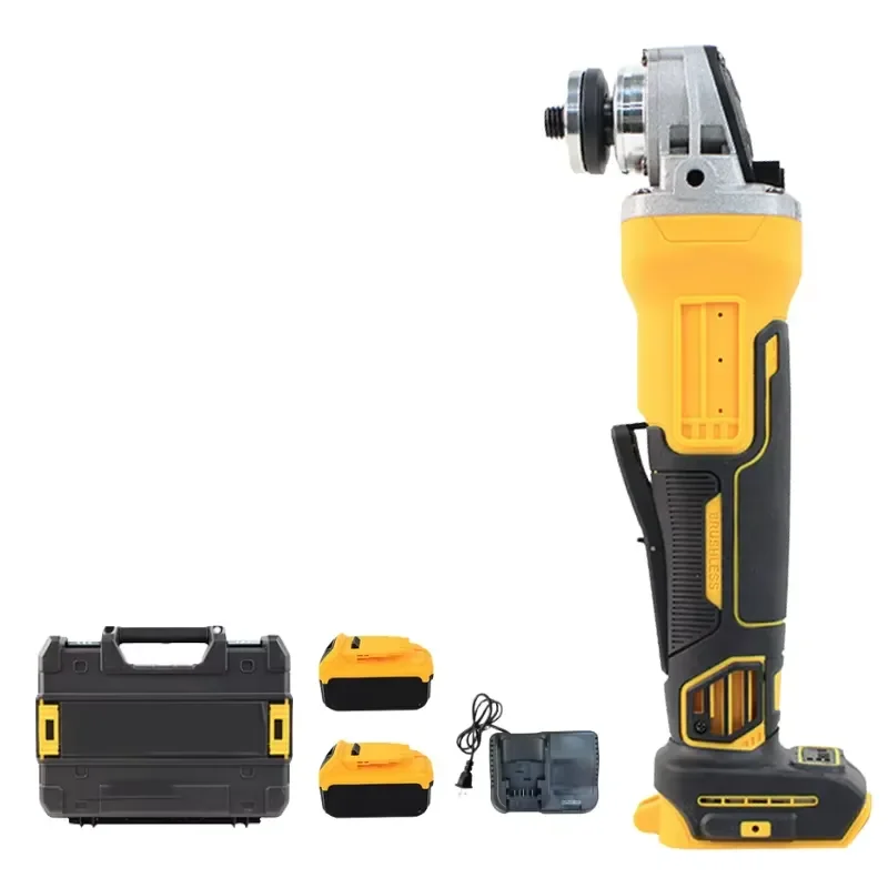 Push-Type Industrial Lithium-Ion Rechargeable Brushless Motor Angle Grinder Paddle Multi-Function Cutting Polishing 10000 RPM