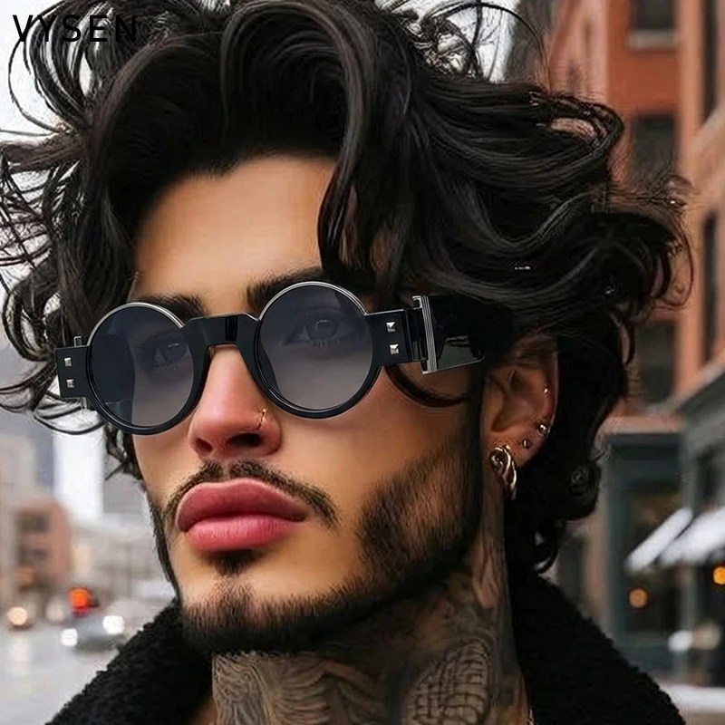 

Small Frame Round Steampunk Sunglasses Men 2026 Luxury Brand Vintage Retro Punk Sun Glasses Driving Outdoor Eyewear Shades UV400