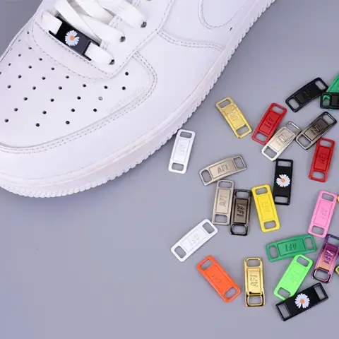 NEW Fashion Shoe Charms Quality Metal Shoe laces Decorations AF1 Shoelaces buckle Chapa Air Force One Shoes Accessories 1Pair