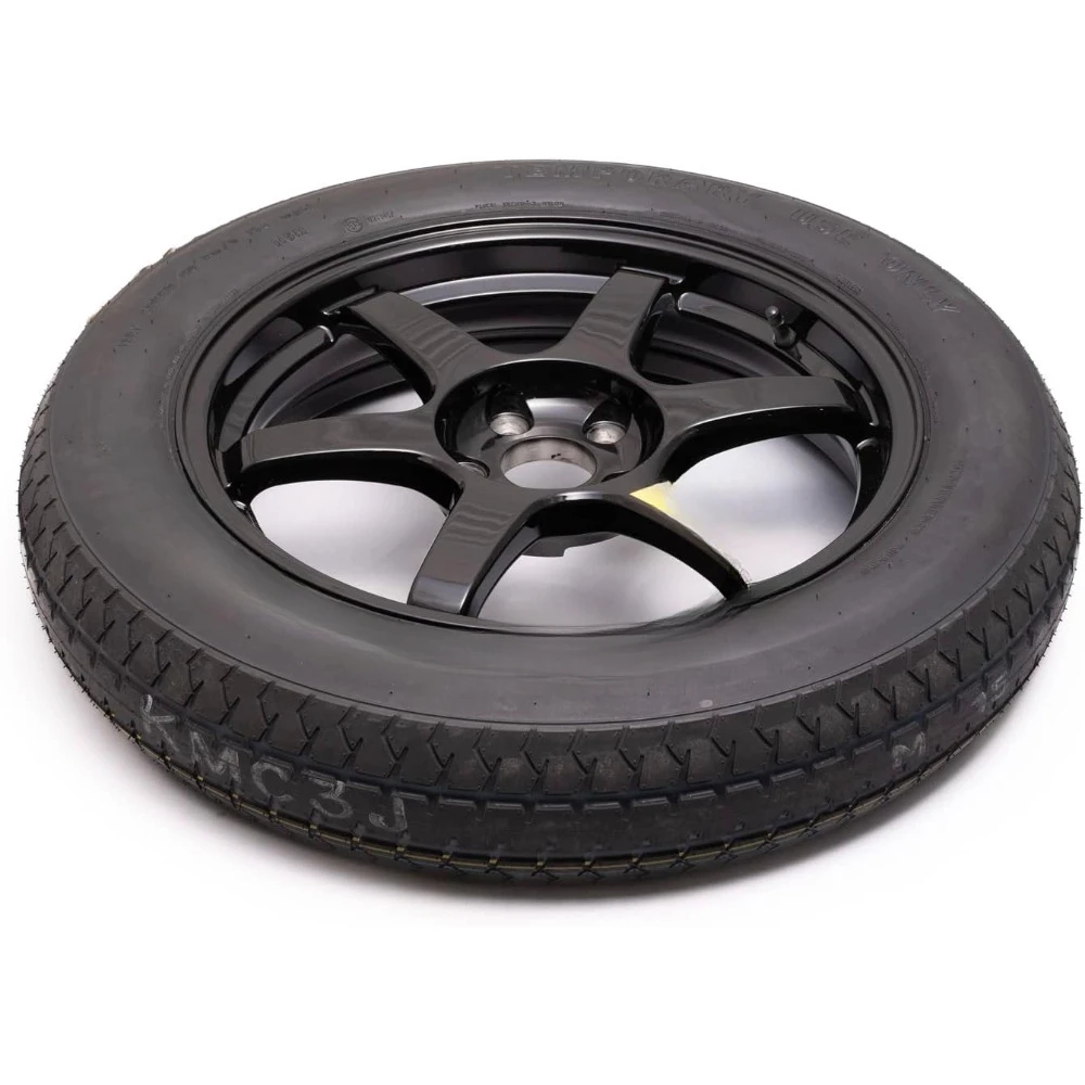 Includes 18x4 Black Rim, 155/85R18 Spare Tire Scissor Jack, Lug Wrench, Sockets, Carrying Bag