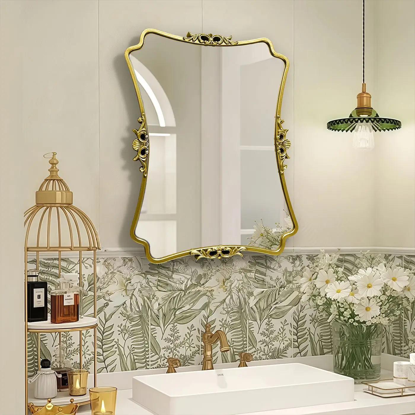 ZML bathroom mirror entrance wall-mounted bathroom mirror bathroom dressing mirror
