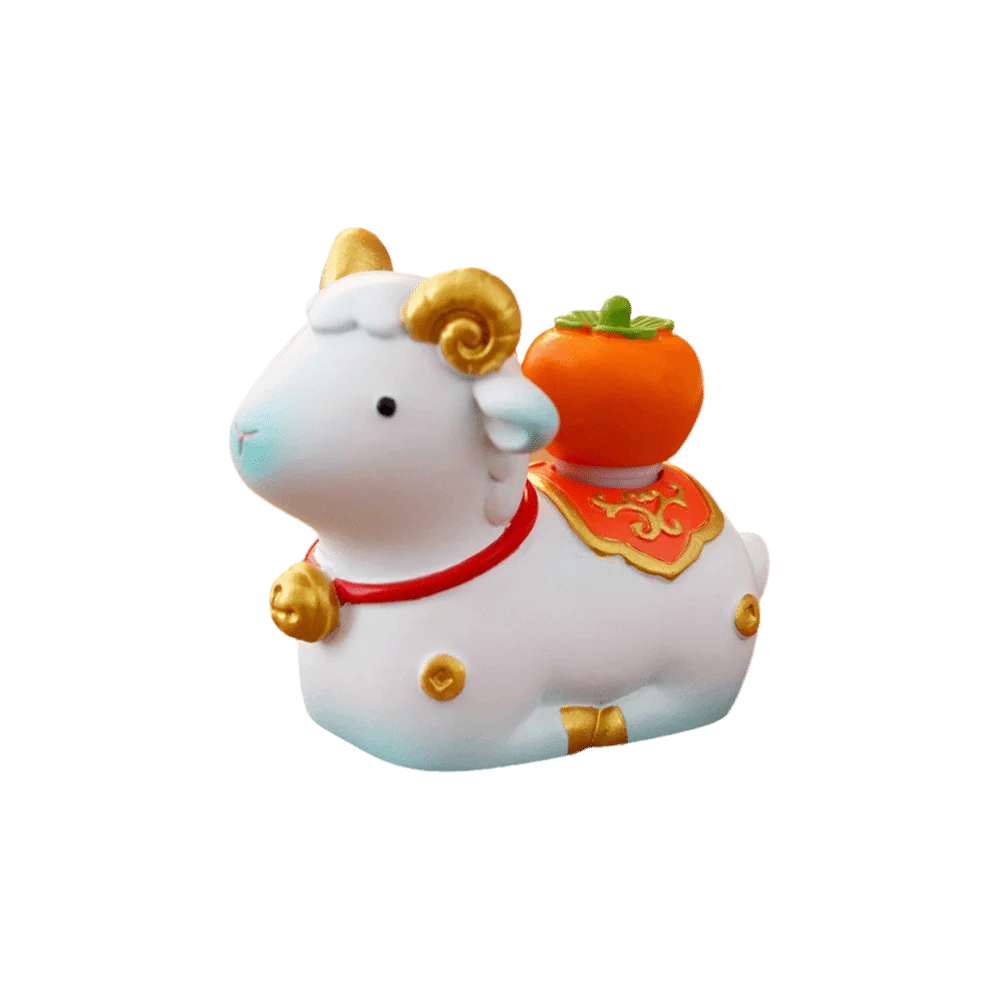 Cute Creative Desktop Figurine Year of the Sheep Creative Desk Ornament Lovely Handheld Zodiac Sheep Mascot Office Workstation