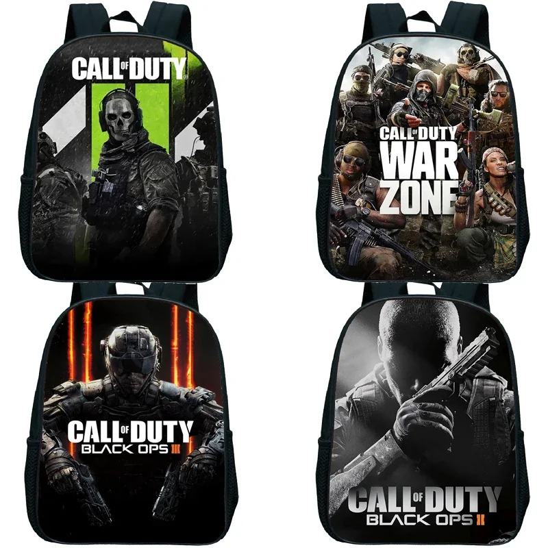 Hot Game Call Of Duty Warzone Kindergarten Backpack for Preschool Boys Girls Lightweight School Bag Waterproof Bookbag Kids Bags