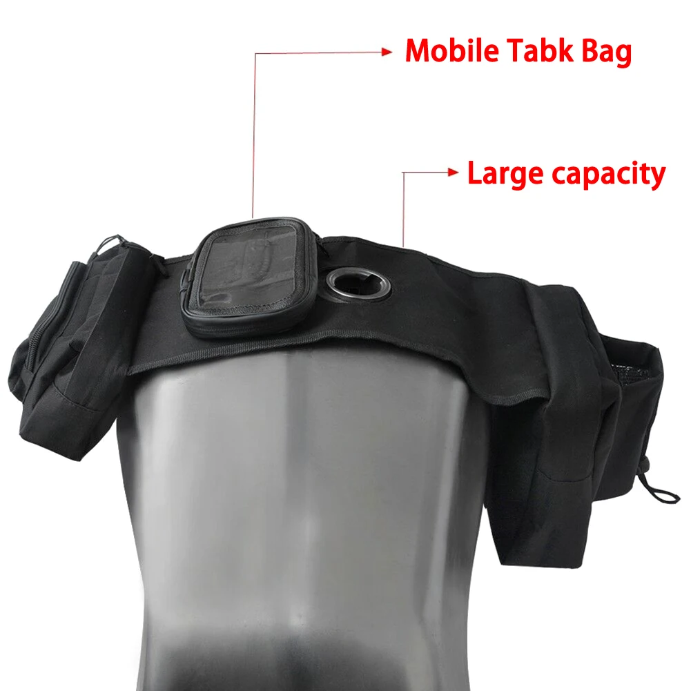 ATV Fuel Tank Bag Saddlebag Mobile Cup Holder for UTV Yamaha Kawasaki Scooter Aftermarket tank bag alforjas para motos