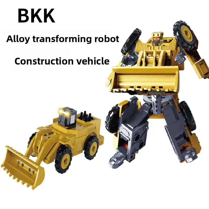 BKK Alloy Deformation Construction Vehicle Robot King Kong Train Military Car Excavator Bulldozer Children's Toy