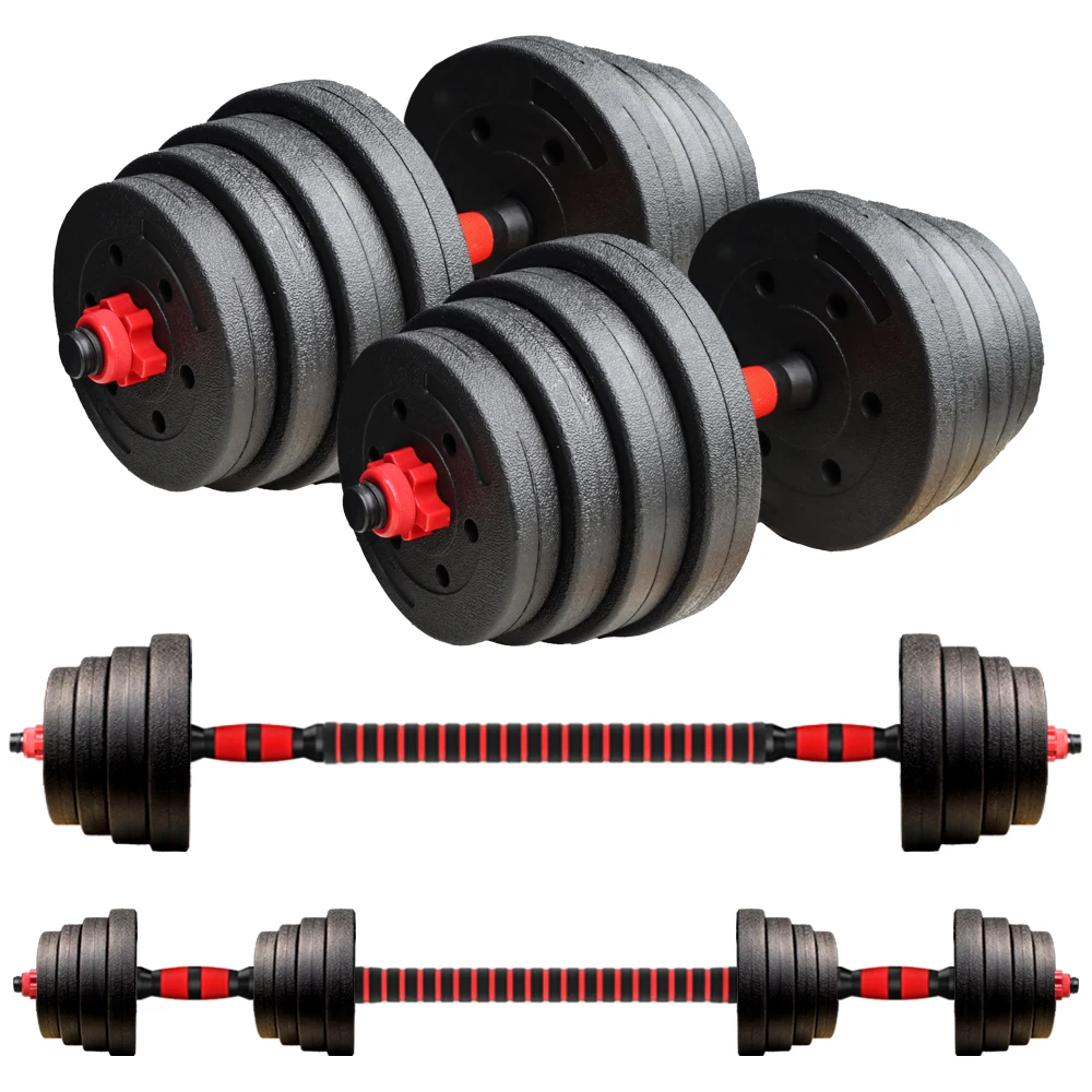 Hochwertiges verstellbares Hantel-Langhantel-Set mit 20 kg