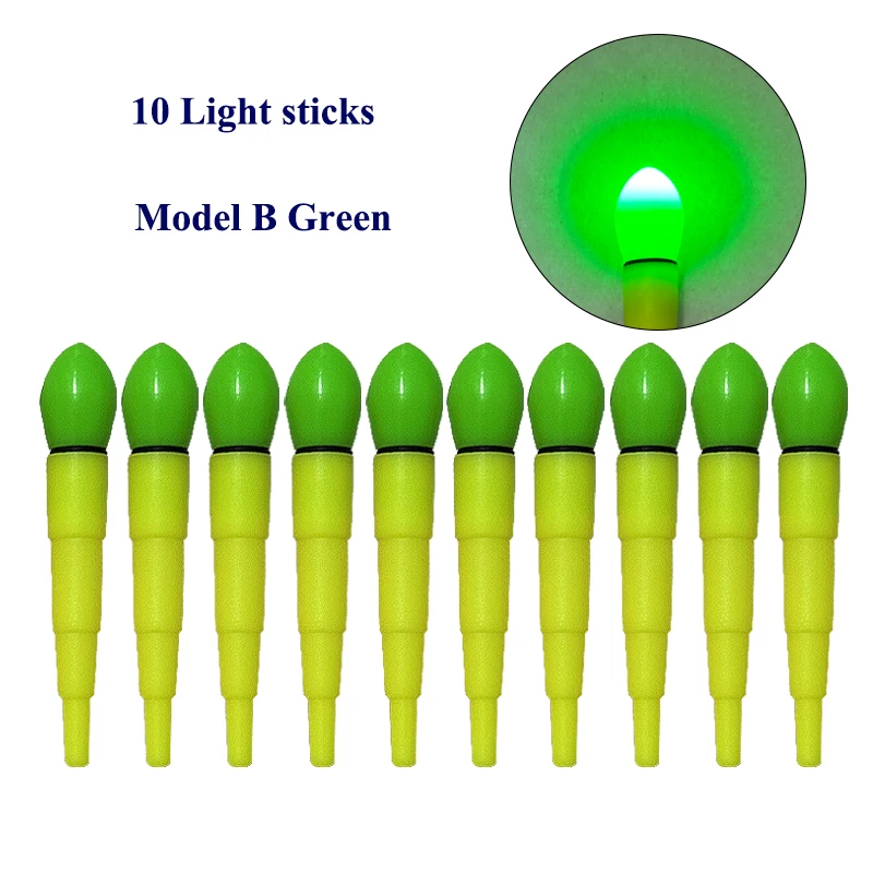 10PCS Luminous Glow Stick Sea Night Fishing Lightstick Electric Fishing Stick Bright Glow Light Stick Ocean Fishing Tool NO BAT