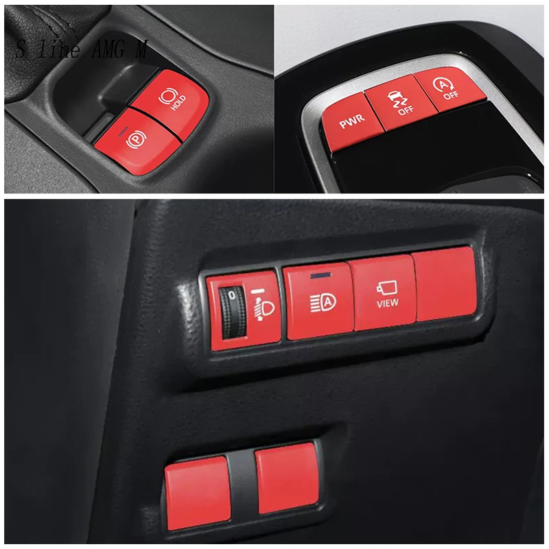 For Toyota Corolla Cross XG10 2021-2024 Car Central Handbrake Auto Button P Switch Gear Headlight Adjustment Start Cover Sticker