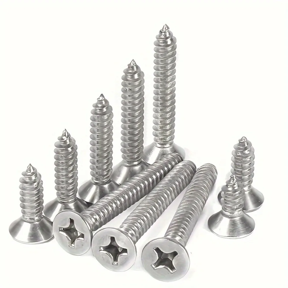 360-Piece Set of M4 Stainless Steel Self-Tapping Screws, Wood Locking Screws, Suitable for Locking Wood and Metal.