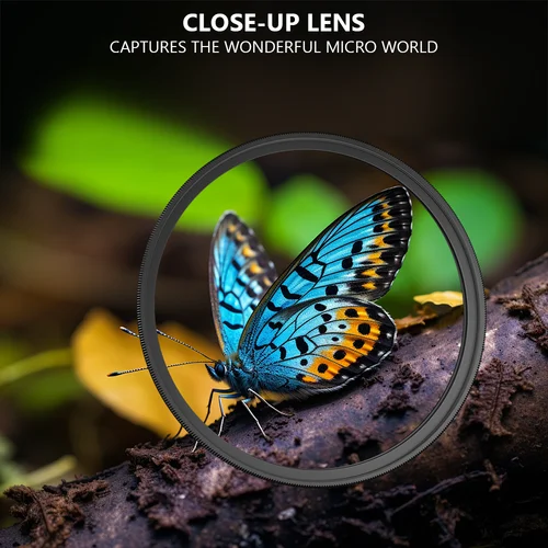 Imagen 2 del producto ARTCISE + 4 filtro de cámara de primer plano accesorio de filtro Macro filtro de lente de primer plano para Canon Nikon Sony Pentax Olympus DSLR al aire libre