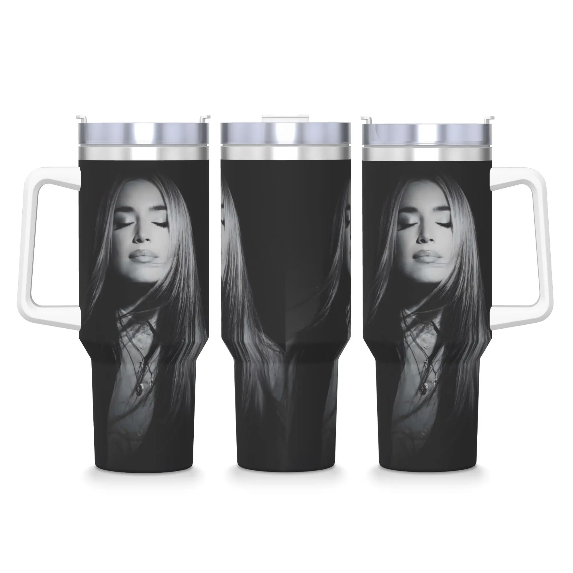 

L-Lolas índigos Spanish Singer Stainless Steel Tumbler Camping Thermal Cups With Straws and Lid Large Mugs Cup Hot Water Bottle