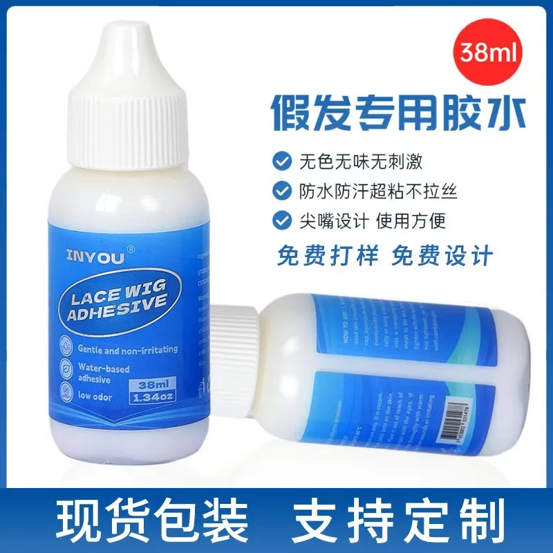 غراء شعر مستعار 38 مل، مواد لاصقة مقاومة للماء، غراء ربط الشعر غير المرئي لتطويل الشعر