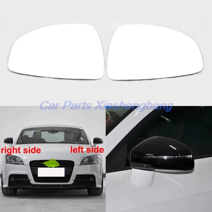 

For Audi TT 2007 2008 2009 2010-2014 Rearview Mirror Lenses Exterior Side Reflective Glass Lens Heating 8J0857535D 8J0857536H