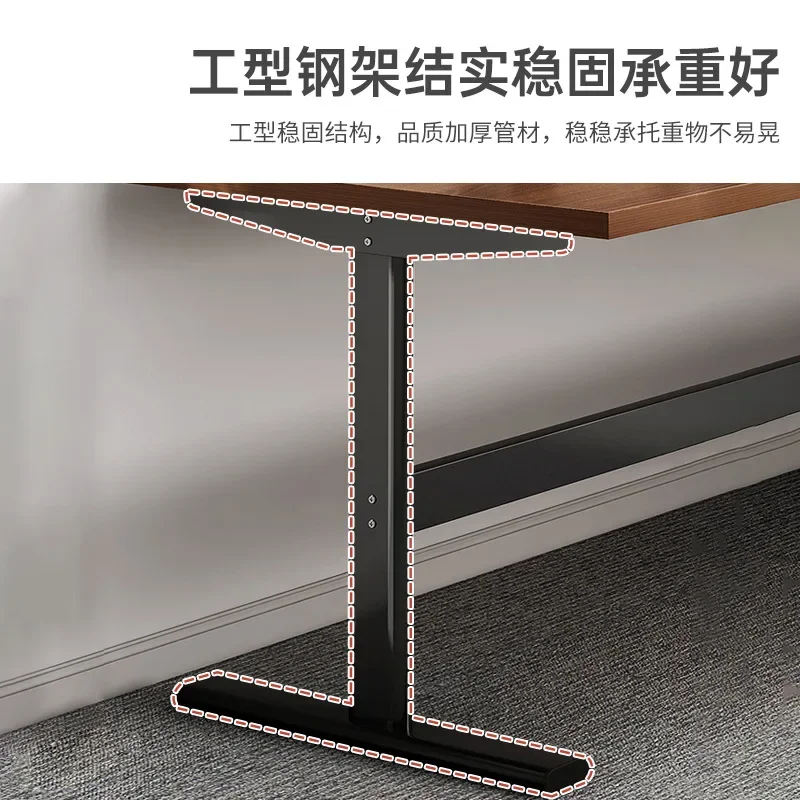 Nordic Computer Desk Home Office Desk Large Executive Office Desk Computer Table Study Writing Table Wooden Tabletop Metal Frame