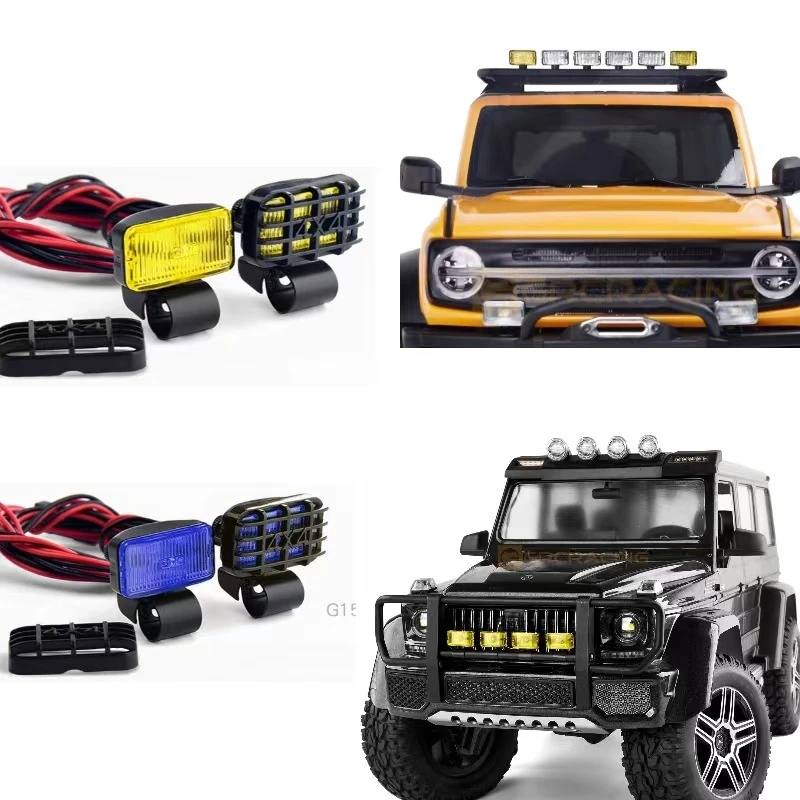 

LED Off-road Search Headlight 17mm Spotlight for 1/10 1/8 RC Crawler Car SCX10 TRX4 RC4WD D90 D110 JIMNY Tank 300 TRX6 TF2 Parts