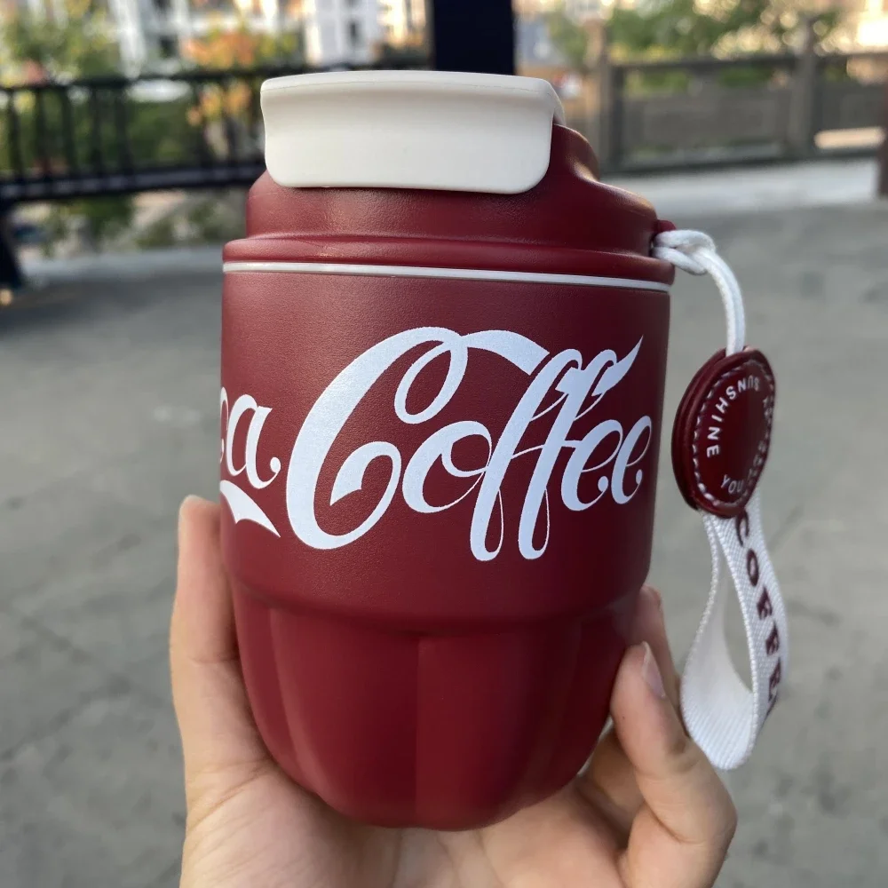 Stainless Steel Insulated Cup Coca Cola Same High Beauty Water Bottles Coffee Cup Portable Dual Drink Office Cup