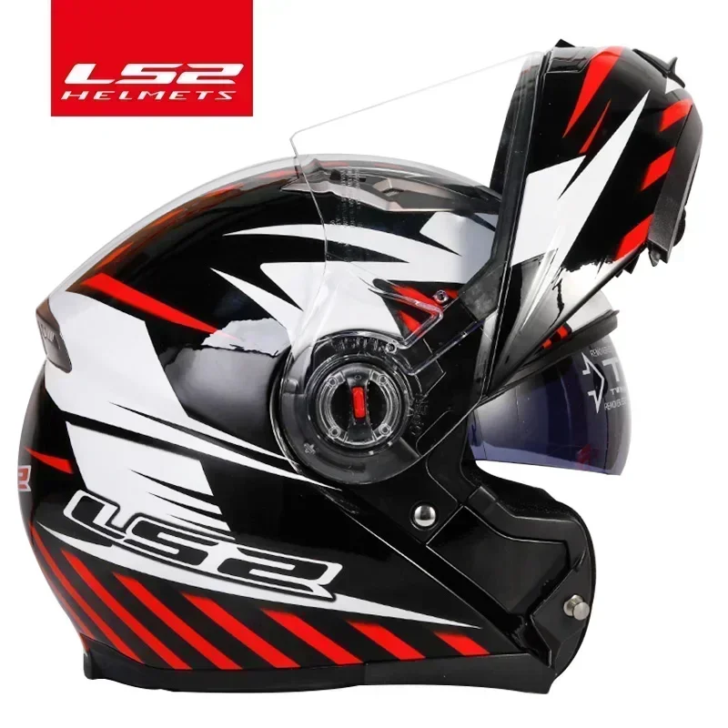 Capacete LS2 flip up motorcycle helmet ls2 ff370 dual visor helmets casco moto ECE Certification