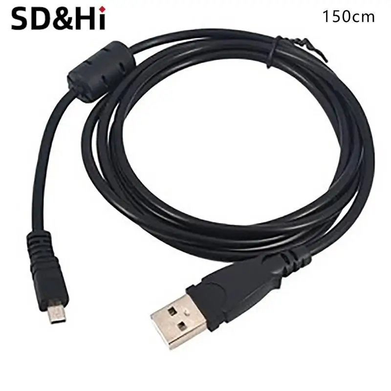 8pin 150cm USB Data Cable Camera Data Pictures Video Sync Transfer Cables for Nikon Olympus Pentax Sony Panasonic Sanyo