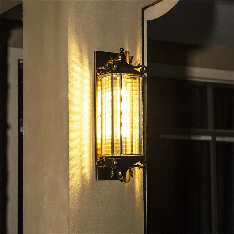 ELARA Outdoor Wall Lamp LED Classical Retro Luxury Light Sconces Waterproof IP65 Decorative for Home