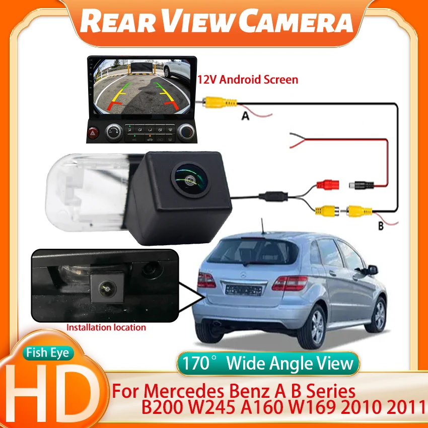 Dynamics Car Rear View Camera HD CCD Night Vision Static Backup Reverse Parking Camera For Mercedes Benz B Class W245 2005~2011