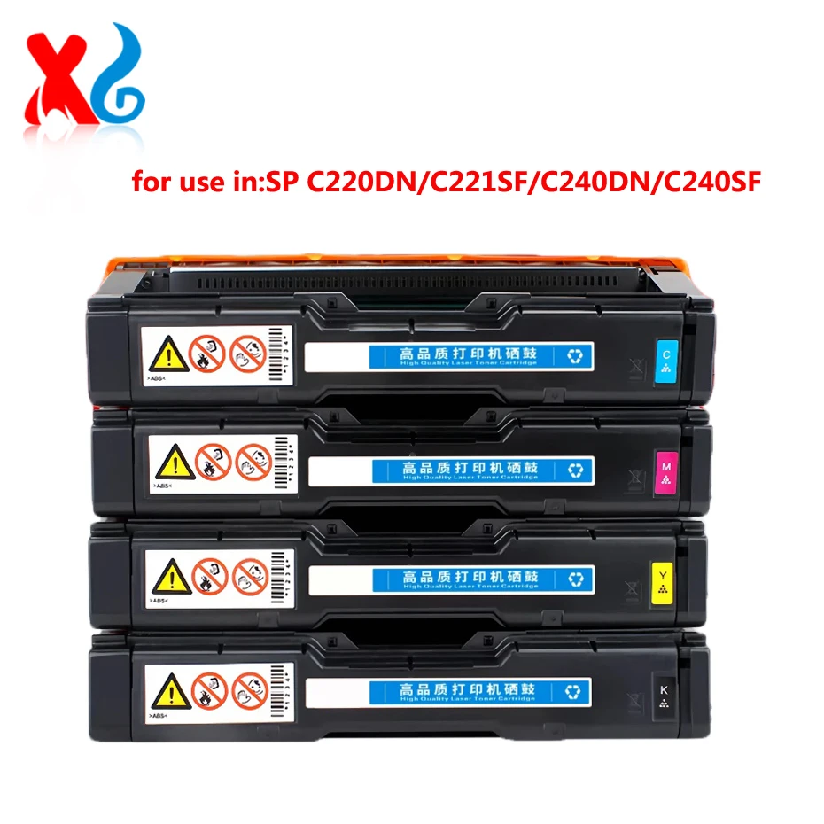 SP C240DN With Chip Toner Cartridge For Ricoh Aficio SP C220S 222DN C220N C221SF SP C240DN 221 SP C240SF SPC220 SPC240DN C240