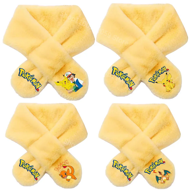 Echarpe-en-peluche-pokemon-echarpe-chaude-d'hiver-pour-cou-de-dessin-anime-epaisse-et-douce-accessoires-de-mode-cadeau-de-noel-et-d'anniversaire-pour-enfant