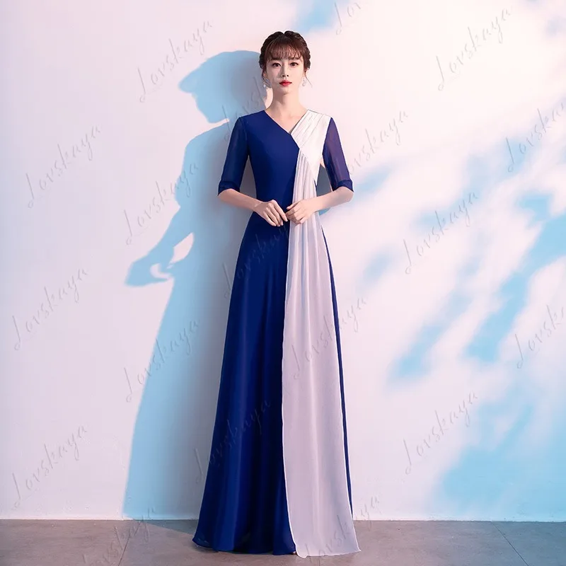 أزياء أداء الكورس - فساتين نسائية طويلة. المضيف - تلاوة الشعر. الموصل - مسابقة الأغاني الحمراء. فستان سهرة. #5