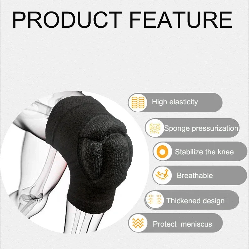 Protective Knee Pads Thicken Sponge Brace Knee Guards Volleyball Extreme Sport For Dancing Anti collision Elastic Knee Protector