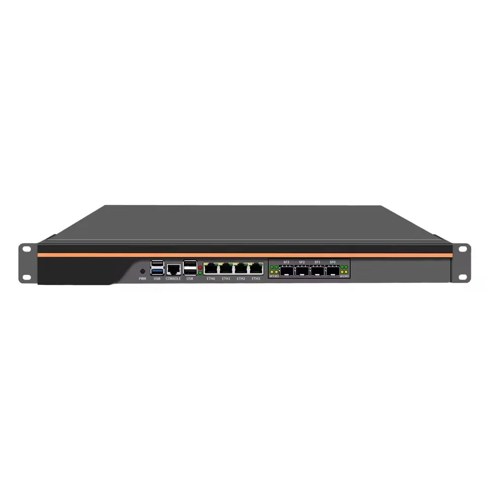 Topton 1U Rack-mount Firewall Home Server Mini PC Intel Alder Lake N100 4*/2*10G SFP+ 4*i226-V 2.5G LANs Network Security Host