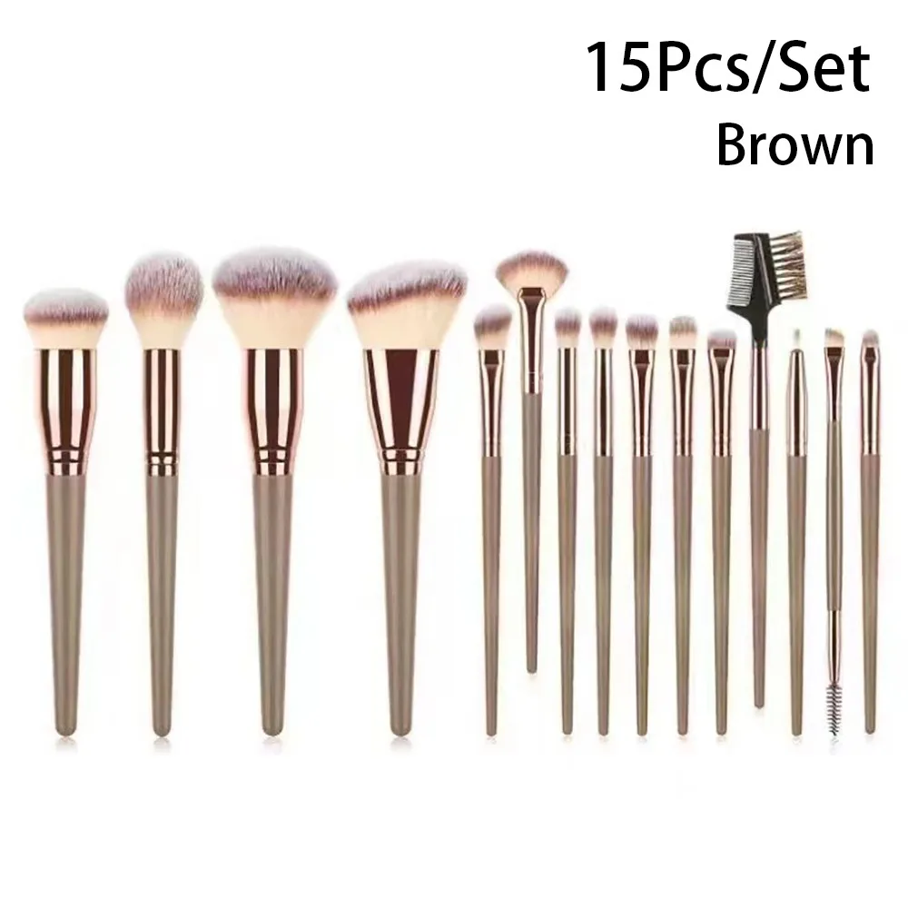 7/15Pcs 컨실러 가부키 메이크업 브러쉬 세트 형광펜 소프트 파우더 블렌딩 브러쉬 합성 머리 푹신한