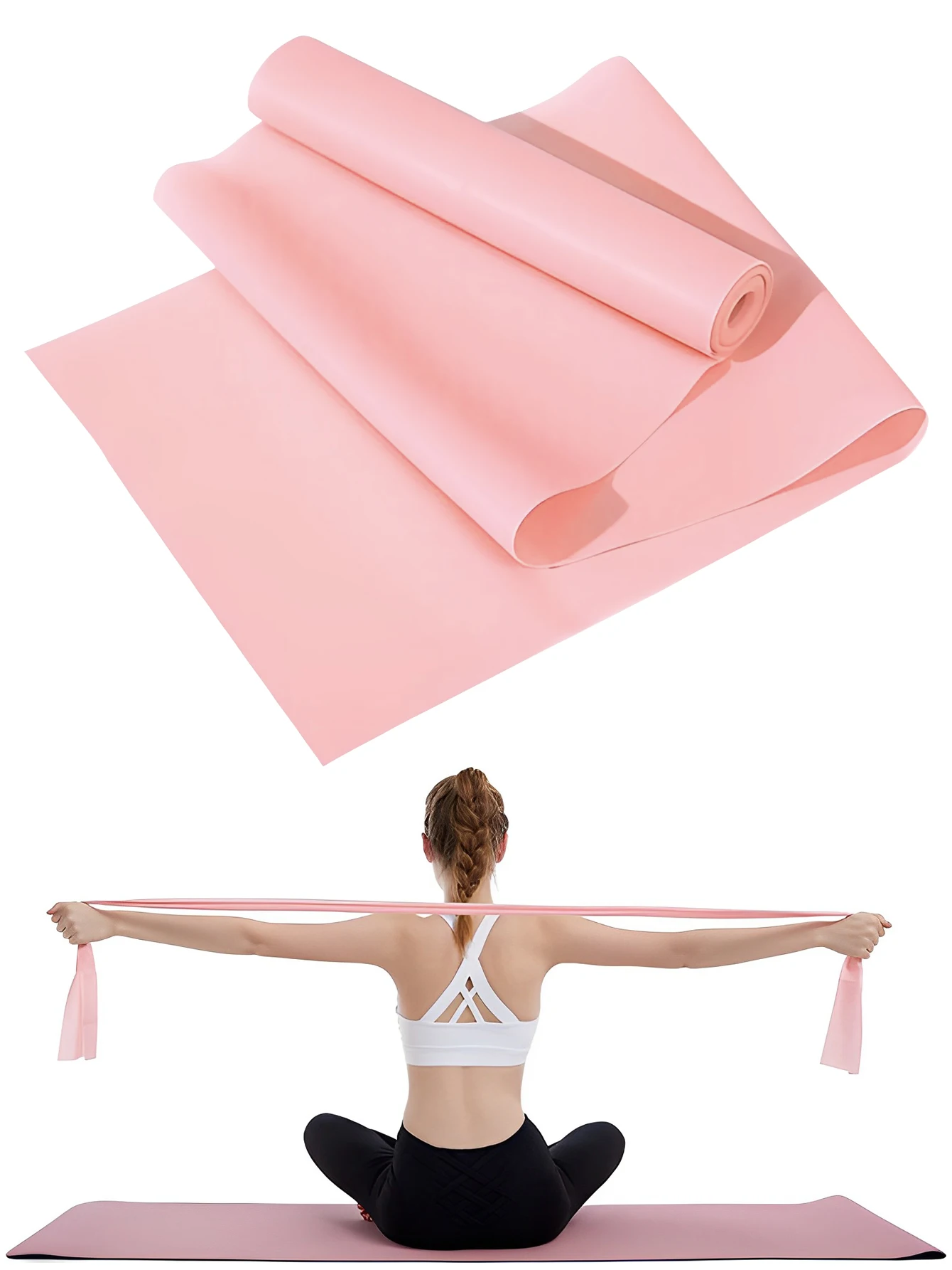 Bold Sports Elastic Belt Pull-Up Auxiliary Herren und Damen Gym Pilates Trainingsgeräte Gummi Fitness Widerstandsgürtel