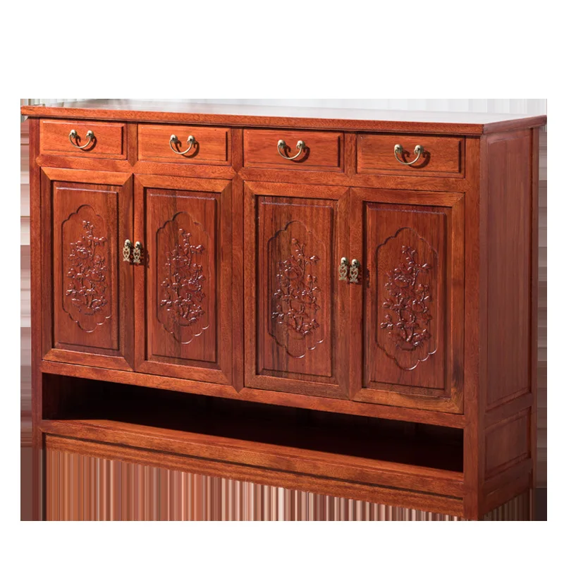 Brand new Chinese style all solid wood shoe cabinet, vintage shoe rack at the doorstep, large capacity multi-layer storage