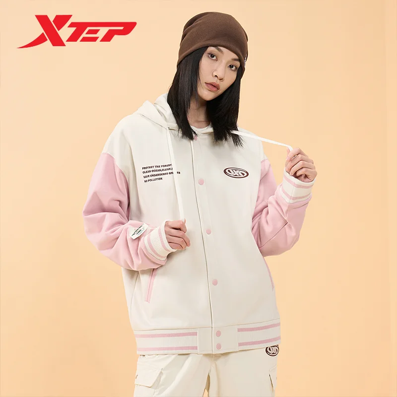 Xtep Knitting Hooded Jacket For Men And Women 2023 Winter Fashion Unisex Coat Street Style Comfortable Couples Top 977427940779