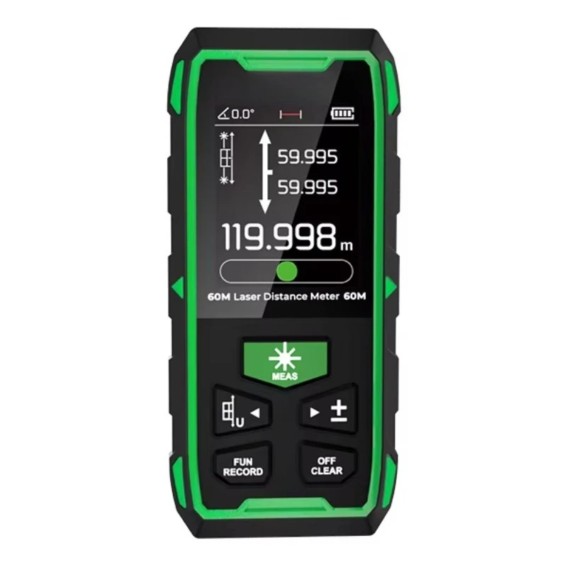 Dual-head Laser Distance Meter  Magnetism Rechargeable Measurement Tools Auto-rotation Oem 120m/200m Laser Distance Meter