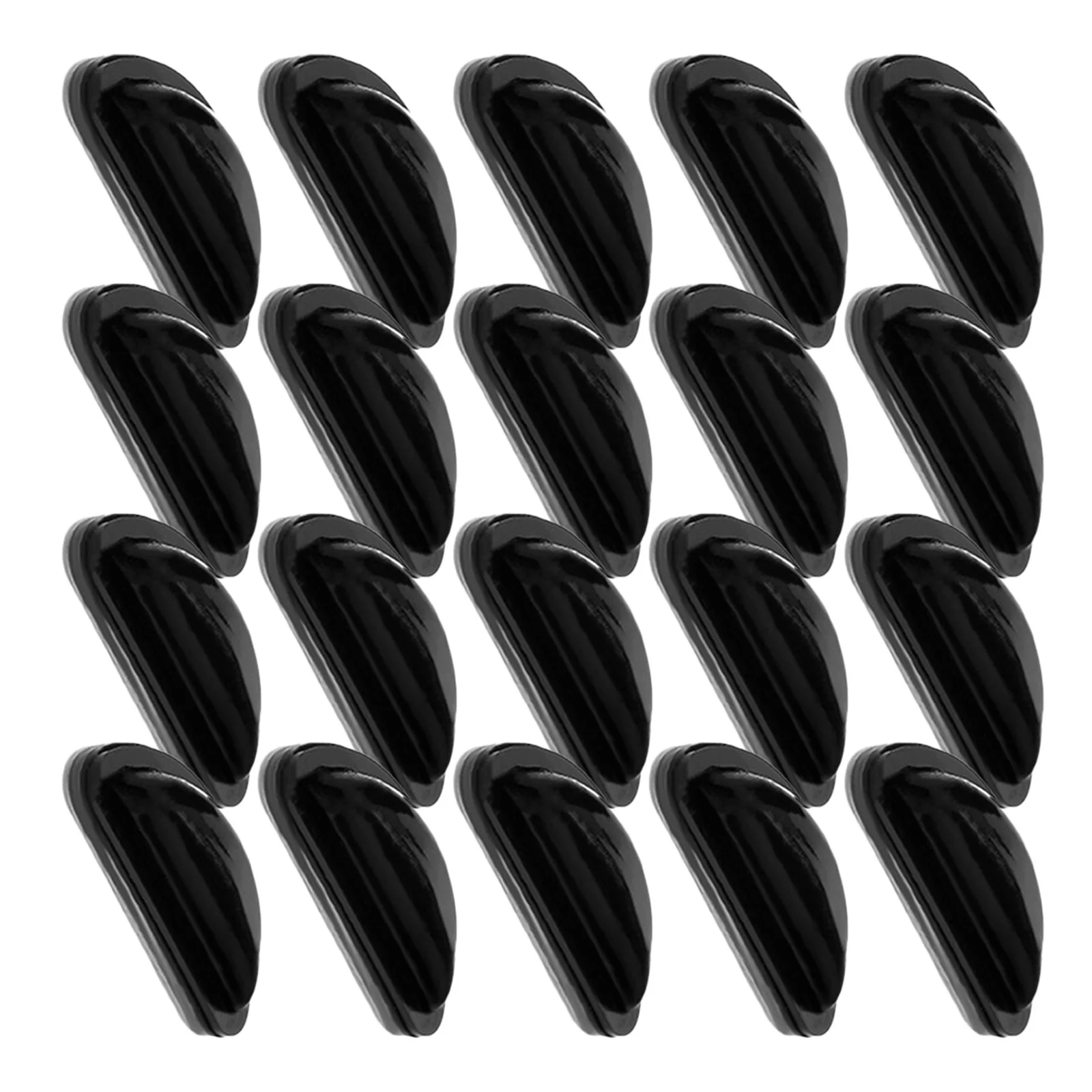 

10 Pairs Black Silicone Nose Pads for Glasses Eyeglasses Non Slip Soft Replaceable Supple Cushions Accessories