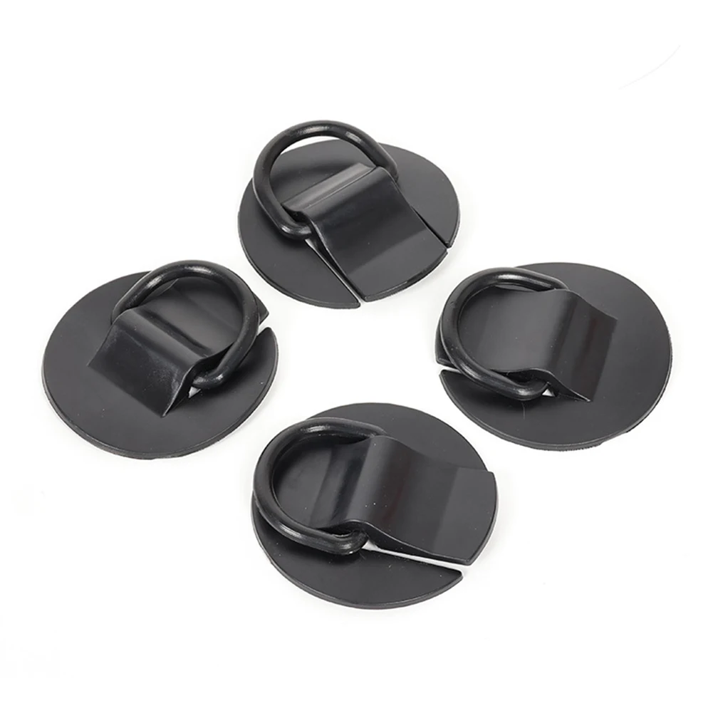 4pcs PVC D-Ring Plastic Patch Kit PVC Paddle Board D-Ring Diameter 6cm For Inflatable Boat Kayak Black/white Kayak Accessories