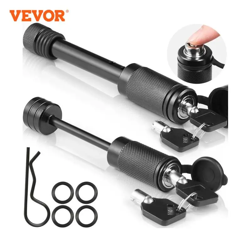 VEVOR 5/8in Carbon Steel Trailer Hitch Lock Weatherproof Anti-Theft Towing Hitch Receiver Lockable Pin for Truck Boat Bike Keys