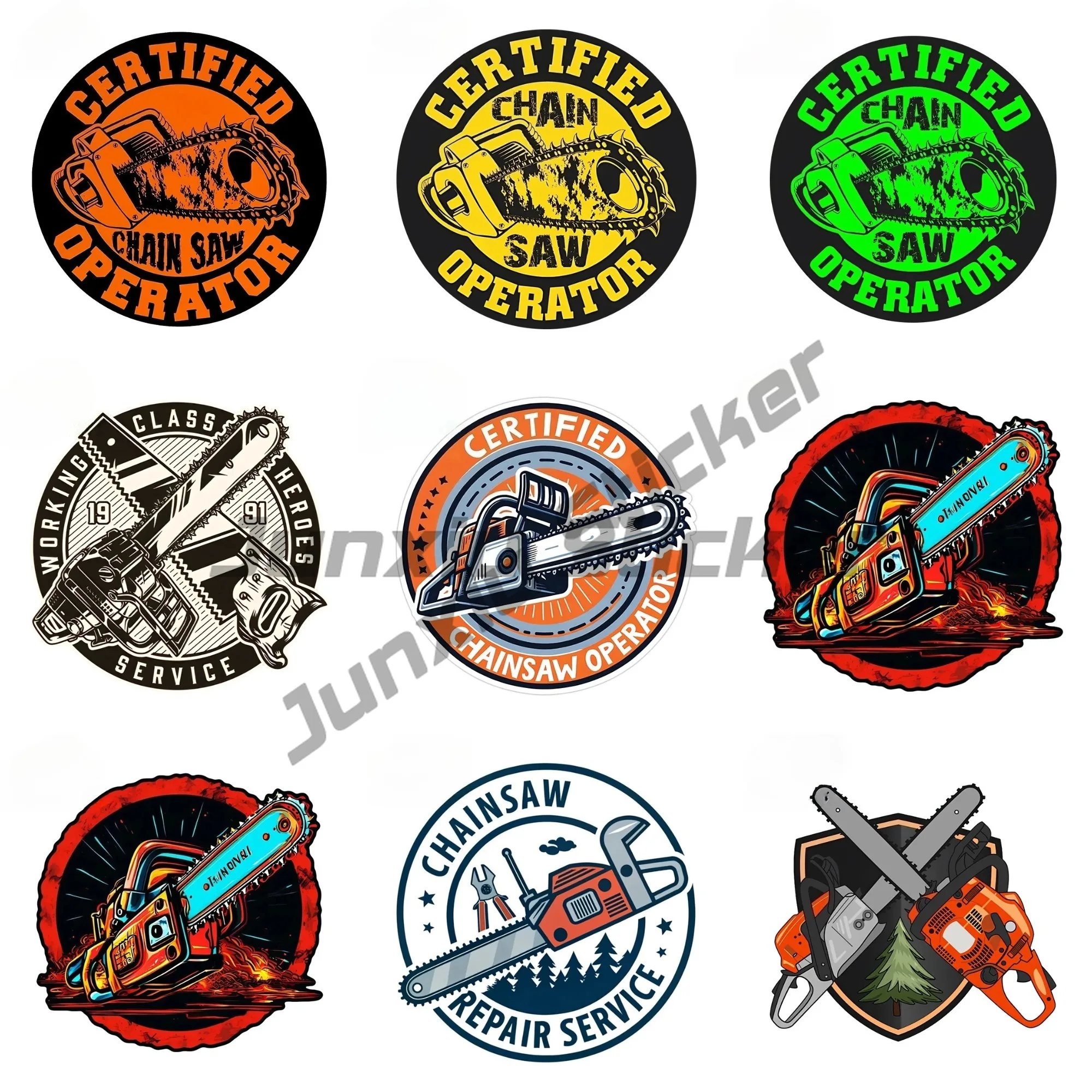 

For Chainsaw Operator Car Stickers Fashionable Simple Logo Design Decals Waterproof Scratch-Proof Vinyl Car Wrap