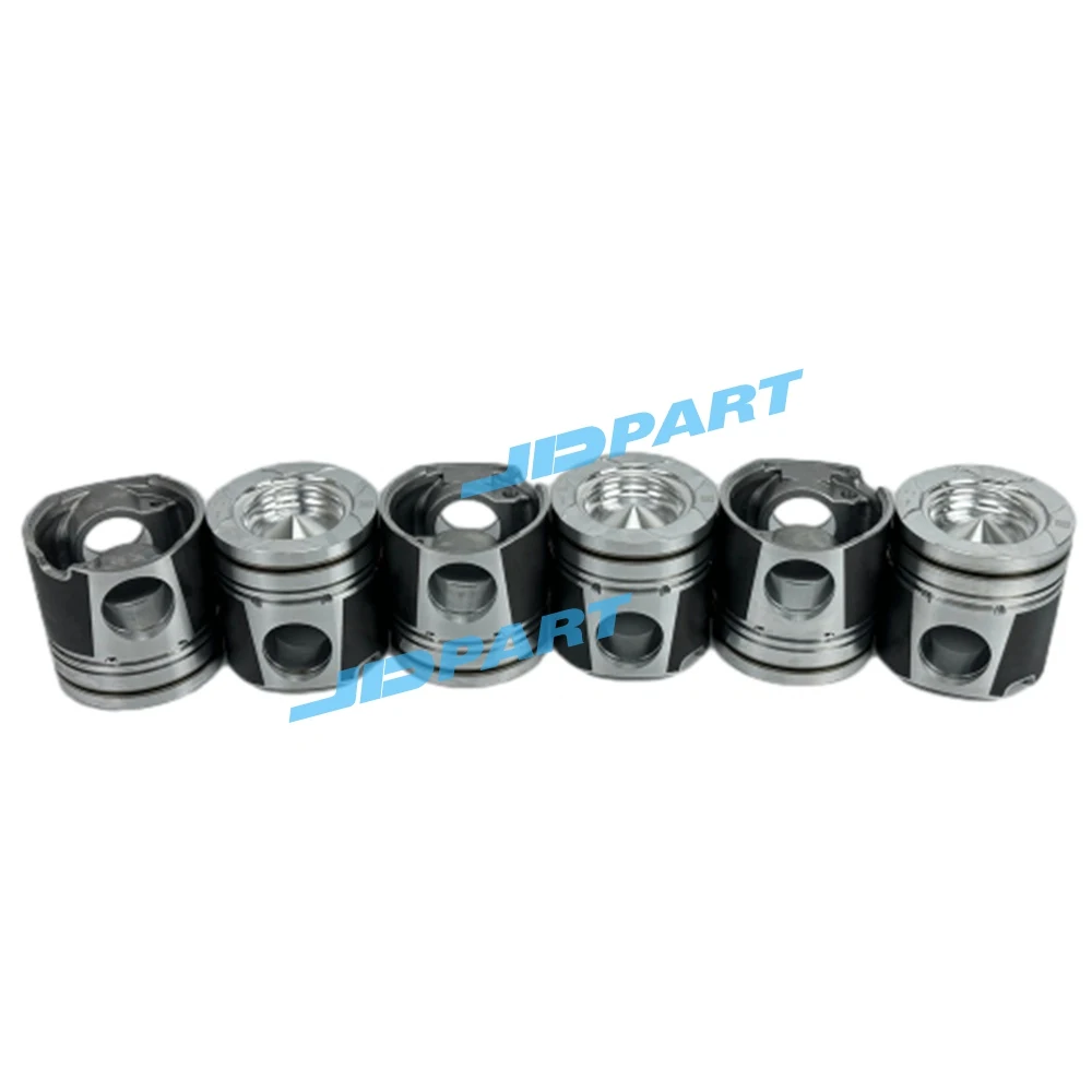 6PCS 612600030150 Piston With Pin For Weichai WD12G WD615 WD618 WD10 WP10 WP12