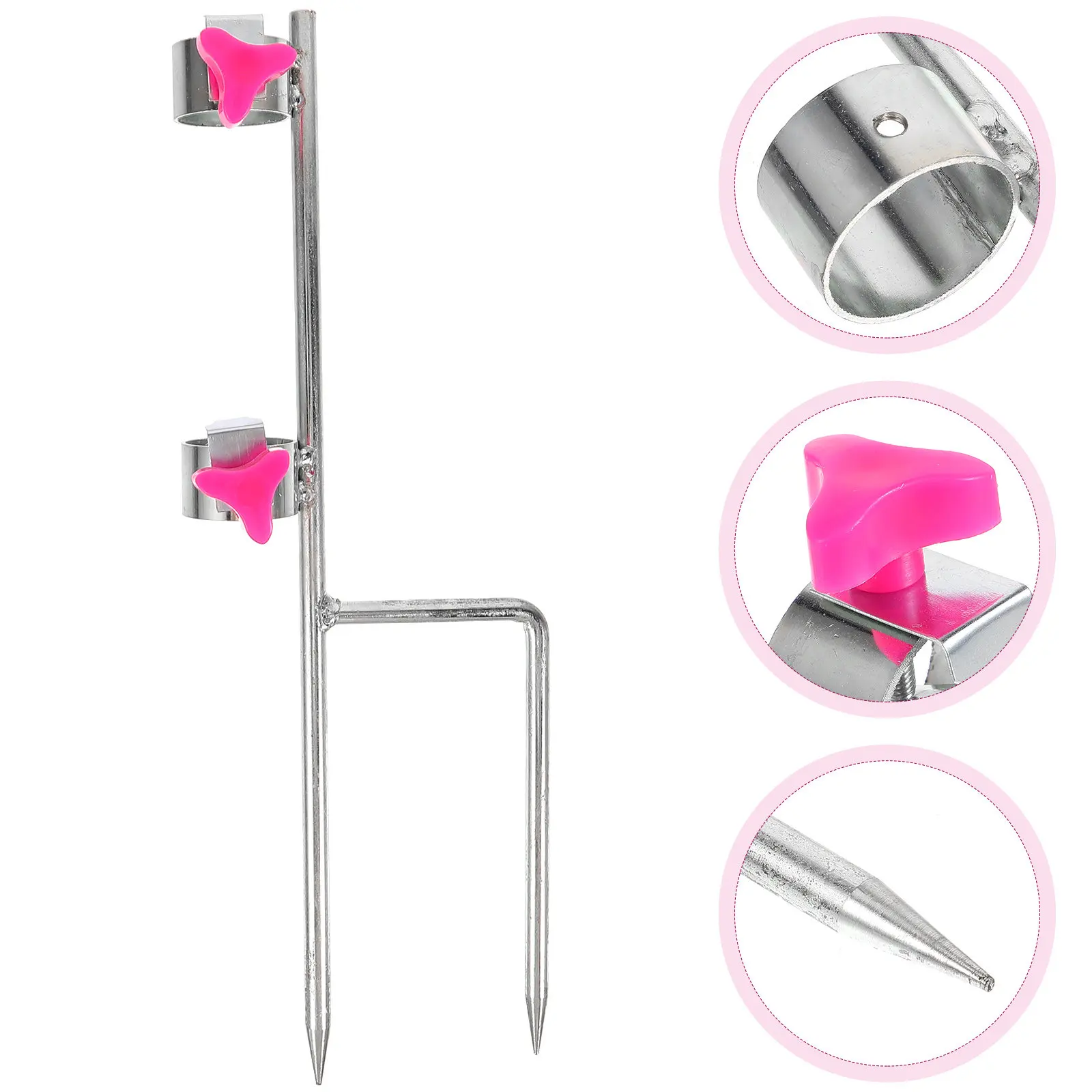 Iron Beach Umbrella Anchor Heavy-Duty Ground Insert Spike for Sand Soil Grass Courtyard Awning Fishing Camping Outdoor Parasol