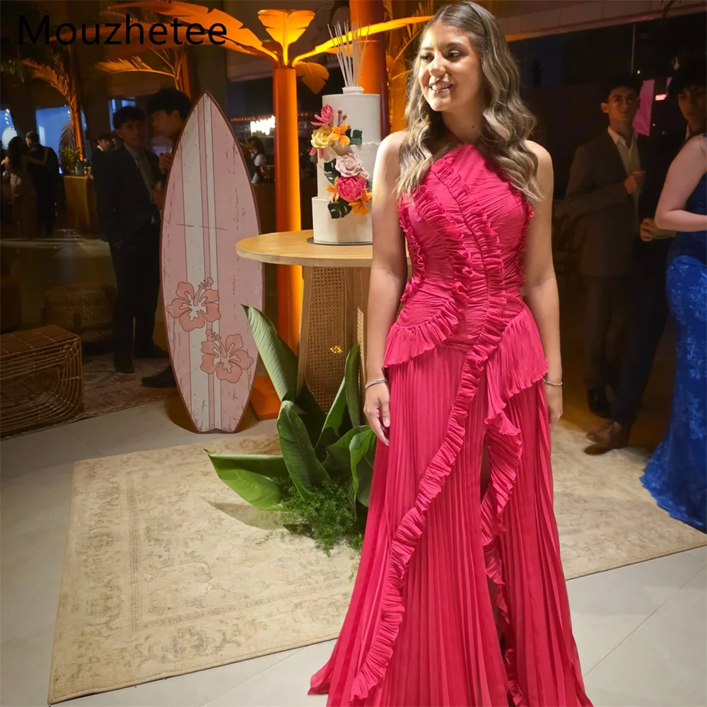 

Booma A-Line Simple Chiffon Strapless Evening Dresses Formal Dresses for Women Elegant Long Pleat Prom Gowns Custom Made 2025