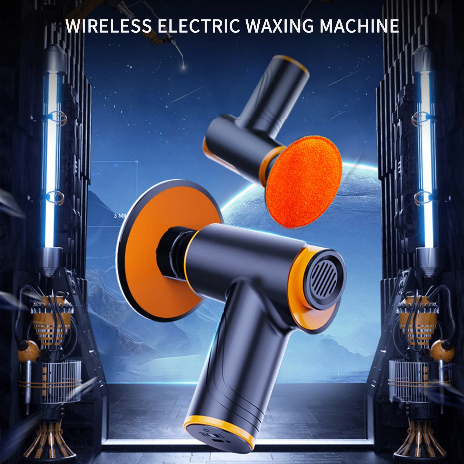 

100 Вт автомобильный мини-аккумуляторный полировщик 20000 об/мин ручной портативный полировальный станок для вощения для дома и транспортных средств оранжевый