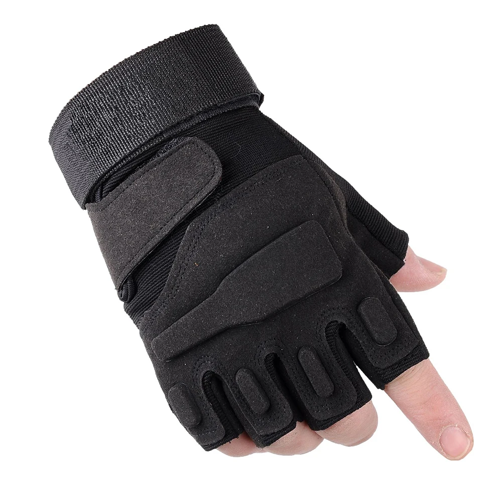 

Fleece Gloves Shockproof Breathable Bike Half Finger Fashion Workout for Men Cycling Sports